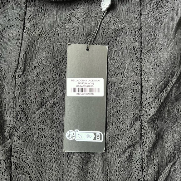 KILLSTAR Belladonna Lace Maxi Skirt - size XS - NWT - Picture 6 of 9